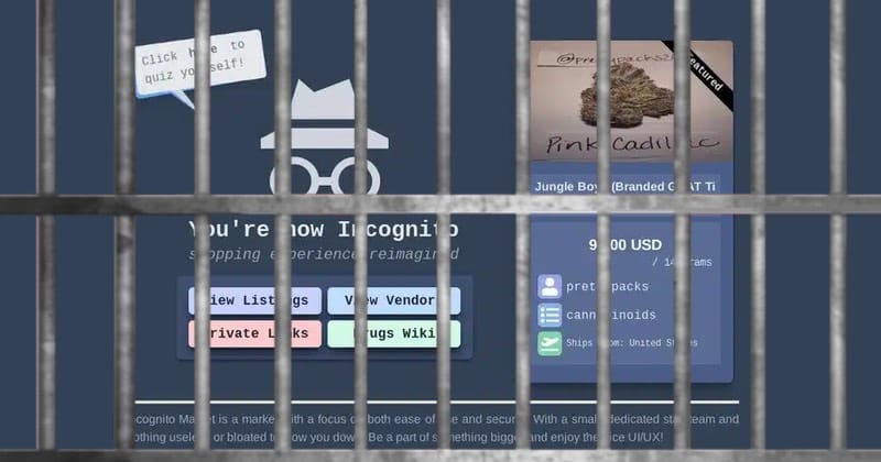 Incognito Market admin sentenced to 30 years for running $105 million dark web drug empire